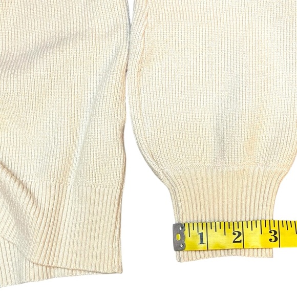 Prettygarden Ruched Knit Sweater. Apricot Puff Sleeve Y2K Style Top. Size Small - Picture 12 of 12